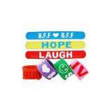 Custom Debossed Logo Silicone Slap Bands/silicone Slap Bracelets thumbnail-2