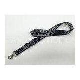 Kappa Black White Color Custom Woven Lanyards For Any Company Logo