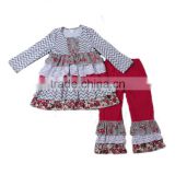 Sue lucky hot sale chevron top dress with matching pants for Halloween clothing sets in yiwu