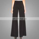 New Latest Muslim Design High Waist Pants Palazzo Trousers Wide Leg Pants Plus Size Black Trousers Feet Trousers Ankle Length thumbnail-4