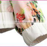 Floral Printed Chiffon Girl's Jacket Flower Baseball Top Jacket thumbnail-4