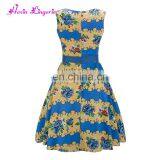 NO MOQ Summer Pleated Sleeveless Wholesale Women Ladies Western One Piece Dress thumbnail-2