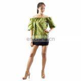 NAPAT Fashion Women Summer Bohemian Chiffon Shirt Off Shoulder Beach Party Top Blouse thumbnail-3