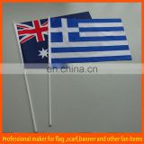 custom good quality national hand stick flag