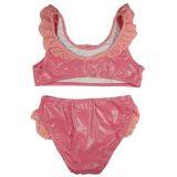 Foil Print Bikini Girls Cute Bikinis Laser Cut Flowers Ruffles thumbnail-2