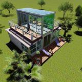 2 story Custom size chinese expandable portable prefab expandable container house
