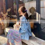 Puff Sleeve V-neck Floral Chiffon Dress Women Spring/summer 2020 New French Retro Gentle Style Skirt thumbnail-3