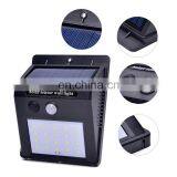 20 LED IP65 водонепроницаемые солнечные садовые фонари с датчиком движения, наружные солнечные фонари для стен thumbnail-4