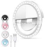 Shenzhen Supplier Wholesale RK12 36 LED Rechargeable Battery Beauty Selfie Ring Light Lamp for Mobile Phone thumbnail-2