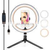 6 8 10 12 Inch Tiktok Video Live Broadcast LED Ring Light With Tripod Stand Cell Phone Holder thumbnail-2