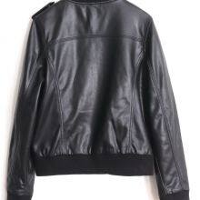HOT SALE 2021 NEW ARRIVAL FASHION LADIES'FAUX LEATHER ECO PU LEATHER BASEBALL JACKET thumbnail-2