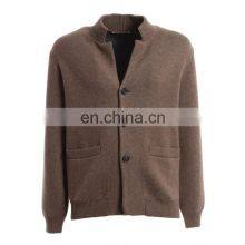 Men Winter Thick Knitted Wool Cashmere Cardigan thumbnail-1