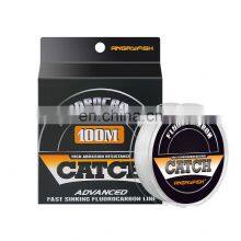 Best Quality 100% Fluorocarbon Fishing Line 100m Pull 20-220lb High Strength Fishing Line Wholesale