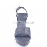 Factory Direct Selling Italian Fashion Women Snakeskin Shoes Summer Wedge Sandals 2016 thumbnail-3