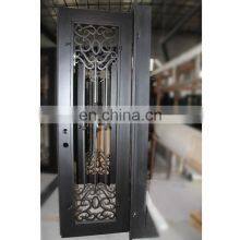 Modern Double Glass Wrought Iron Door thumbnail-4