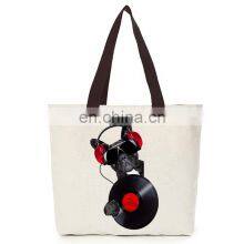 Womens Canvas Cotton Cool Dog Shoulder Shopping Hand Bag thumbnail-3