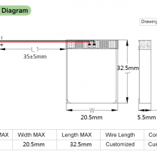 UL CB KC BIS Certificated Custom 3.7v 150 180 200 250 300 350 400 450 500mAh Lithium Polymer Battery thumbnail-4
