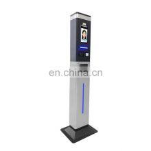 Access Control Attendancel Facial Face Recognition Hand Sanitizer QR Code Detection ID Card Scanner Four in One Device Kiosk thumbnail-2