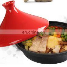 Cast Iron Tajine Pot Moroccan Tajine With Enameled Cast Iron Base and Cone-Shaped Lid thumbnail-4