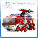 Mini Qute DIY Fire Fighting Truck Cruiser Vehicle Action Figures Plastic Cube Building Blocks Bricks Educational Toy NO.21503