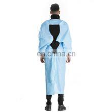 Desechable CPE Pechera Disposable Apron With Sleeves and Thumb Loops Disposable Waterproof Plastic Gown thumbnail-4