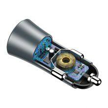 12/24V 5V 2.4A Mini Fast Charge USB TYPE-C High-quality Dual USB Car Charger thumbnail-3