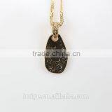 2015 Yiwu Jewellery Hot Sales Brass Chain Gold Plated Fashion Pendant Necklace thumbnail-2