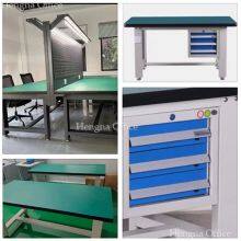 Mesa de trabalho de força industrial Hengna com armário de três gavetas e estrutura de metal para armazém thumbnail-5