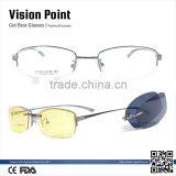 Metal Half Rim Best Selling Magnetic Clip On Polarized Most Popular Men Sunglasses Use Night Vision thumbnail-1