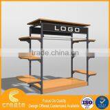 2016 Shop Furniture Clothing Metal Steel Rack With Mdf/melamine Board