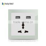 Best Selling Haiyi Glass Panel Uk Electric Power Supply 3 Pin 15a Switch Socket thumbnail-2