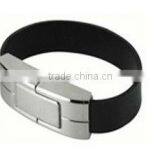 OEM Leather Usb Bracelet / Wristband 2.0 for Christmas Gift