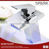 Brass LED Bathroom Basin Waterfall Faucet Tap BM-105