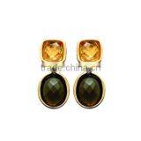 NATURAL STONE EARRING in Gold Plated thumbnail-1