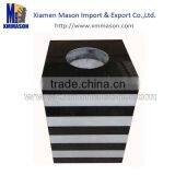 Black and White Marble Vase thumbnail-1