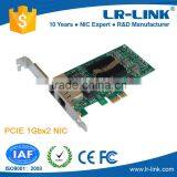 New PCIe x1 Dual Port 10/100/1000Mbops Network Card