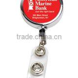 30-inch Promo Chrome Solid Metal Retractable Badge Reels