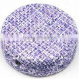 Woven Cloth Woven Beads, Acrylic With Cloth, Lilac, Flat Round, 33x11mm, Hole: 3mm.(WOVE-R003-7) thumbnail-1