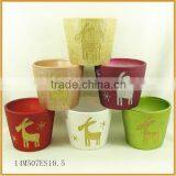 Ceramic Mini Children China Handmade Cartoon Flower Pot