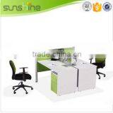 Sunshine Wooden Furniture Modern Office Workstation Partition for 4 Person Melamine Surface Finishing thumbnail-3