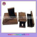 Luxury Brown Color Plastic Velvet Jewelry Storage Box Wholesale