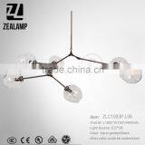 Modern Design Molecule Bubble Pendant Light 6 Glass Globle thumbnail-1