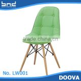 Botton fashion chair covered leather wood leg cheap office chair