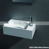 Italian Standard Acrylic Solid Surface Wall Hung Bathroom Wash Basin, ,Artificial Stone Wash Basin thumbnail-3