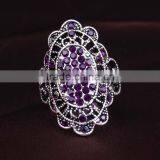 Colorful Crystal With Silver Plating Alloy Hot Sale Retaining Ring thumbnail-1