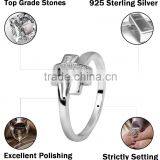 Hot Sale 925 Stering Silver Ring Zircon Design Lock Ring thumbnail-2