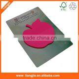 Apple Shape Die Cut Transparent Mini Plastic Sticky Note Pad