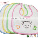 Infant Animal Waterproof Embroidered Cartoon Design Baby Bandana Bibs Plain Bellyband Bib