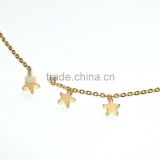 Lastest Design Girl's Gold Star Charm Necklace Wholesale