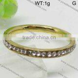 Guangzhou Factory Wholesale Custom Made Stainless Steel Ring With With Glass thumbnail-1